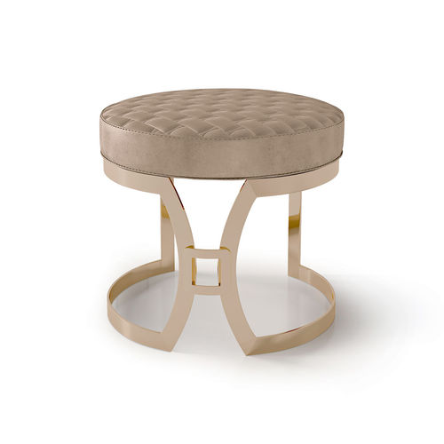 Sgabello contemporaneo - ART. 7088 - CARPANESE HOME - in pelle / con supporto in metallo / imbottito