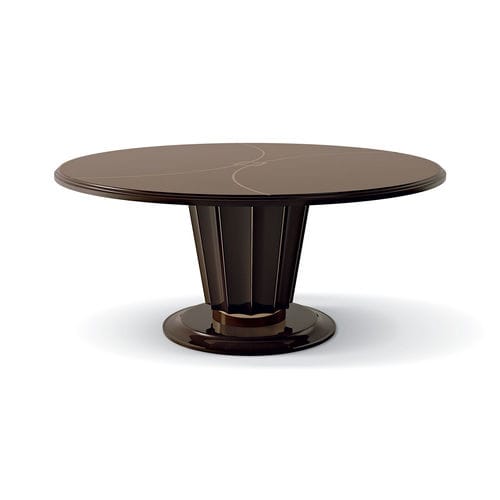 Tavolo contemporaneo - ART. 7006 - CARPANESE HOME - in legno / con supporto in legno / rotondo