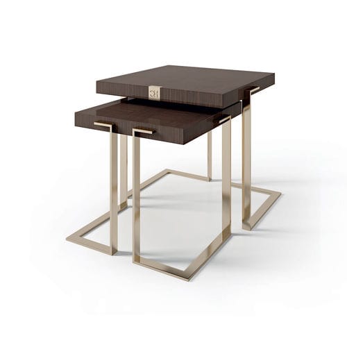 Tavolino estraibile contemporaneo - ART. 7950  - CARPANESE HOME - in legno / con supporto in metallo / quadrato