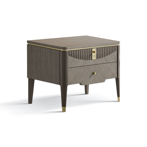 Comodino contemporaneo - 7322 - CARPANESE HOME - in legno / con supporto in legno / rettangolare