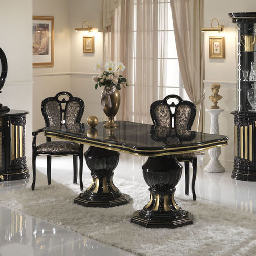 Tavolo da pranzo in stile - BETTY - Ben Company srl Industria Mobili - in legno laccato / con supporto in legno laccato / rettangolare