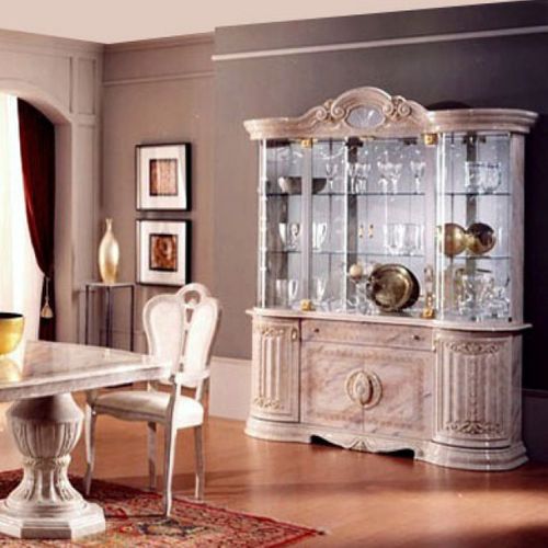 Credenza con alzata in stile - BETTY ONYX - Ben Company srl Industria Mobili - in legno / in vetro