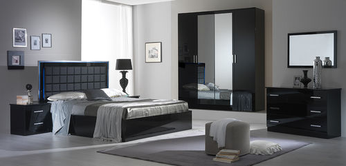 Letto matrimoniale - AMBRA - Ben Company srl Industria Mobili - contemporaneo / imbottito / con testiera imbottita