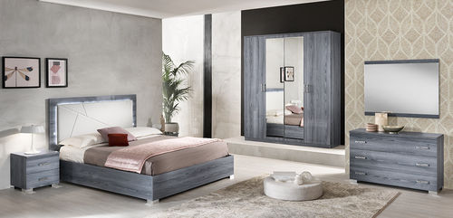 Letto matrimoniale - NICOLE PADDED EUR - Ben Company srl Industria Mobili - contemporaneo / imbottito / con testiera imbottita