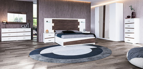 Letto matrimoniale - GIULIA USA - Ben Company srl Industria Mobili - contemporaneo / con testiera imbottita / con comodini