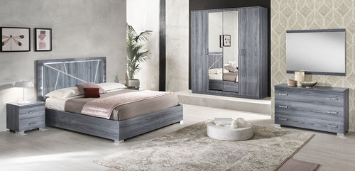 Letto matrimoniale - NICOLE  - Ben Company srl Industria Mobili - contemporaneo / imbottito / con testiera