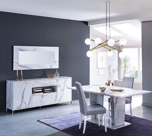 Credenza contemporanea - VITTORIA  - Ben Company srl Industria Mobili - in marmo / con cassetti / bianca
