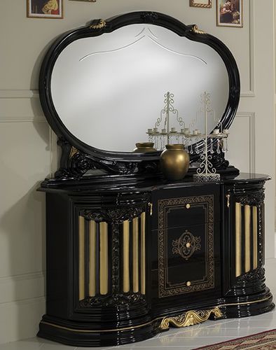 Credenza in stile - BETTY  - Ben Company srl Industria Mobili - in legno laccato / con cassetti / nera