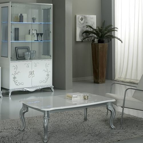 Tavolino basso in stile - Ben Company srl Industria Mobili - in cemento / con supporto in metallo / rettangolare