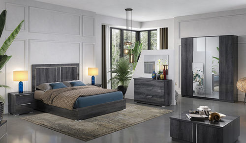 Letto matrimoniale - LUNA - Ben Company srl Industria Mobili - moderno / con ripiano / con testiera