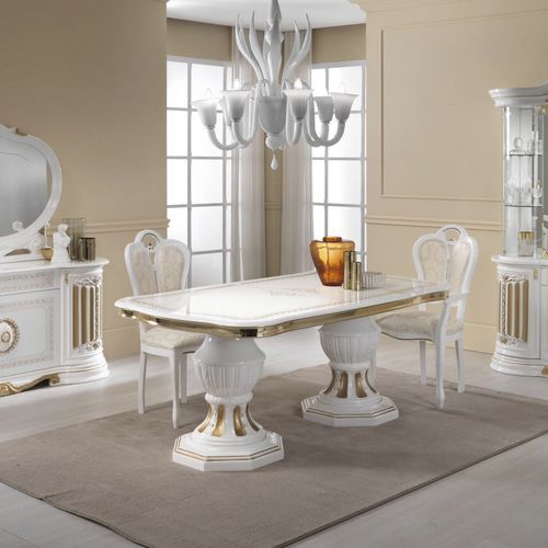 Tavolo da pranzo in stile - BETTY - Ben Company srl Industria Mobili - con supporto in legno / rotondo / per uso residenziale