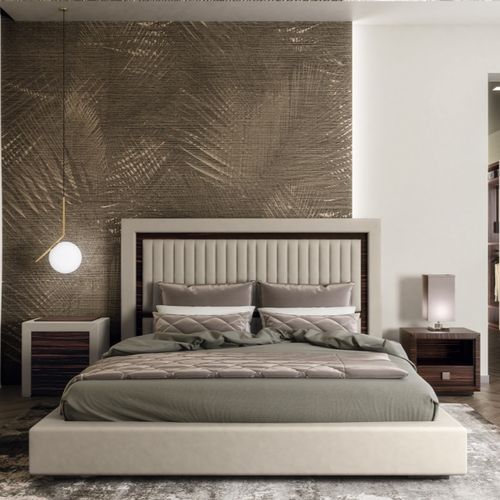 Letto matrimoniale - KLASS - Capital Collection - contemporaneo / imbottito / con testiera