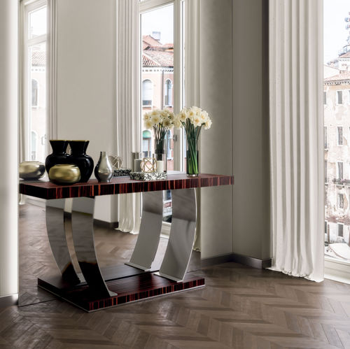 Consolle contemporanea - KARAMEL L-XL - Capital Collection - in legno / con supporto in metallo / rettangolare