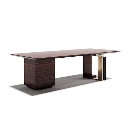 Scrivania da terra - TYCOON-L - Capital Collection - contemporanea / in legno / dritta