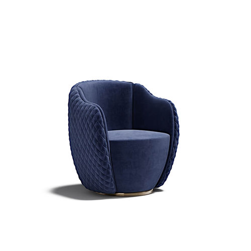 Poltrona contemporanea - Audrey S - Capital Collection - in tessuto / in pelle / marrone