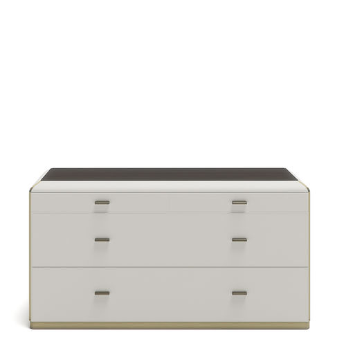 Cassettone contemporaneo - Orion - Capital Collection - in legno / in pelle / in marmo