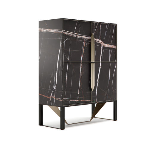 Credenza alta - Prisma - Capital Collection - contemporanea / in legno / in marmo