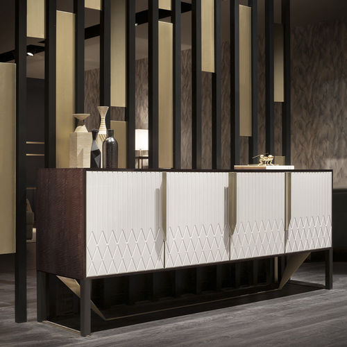 Credenza contemporanea - Prisma - Capital Collection - in legno / in marmo / con ante battenti