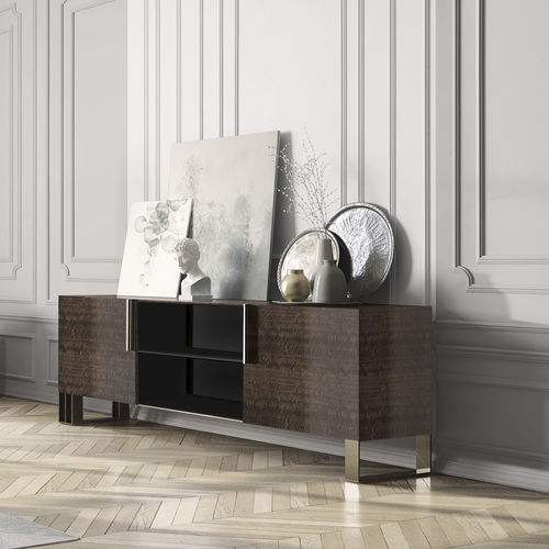 Credenza contemporanea - Hug L - Capital Collection - in legno / in metallo / con porta scorrevole