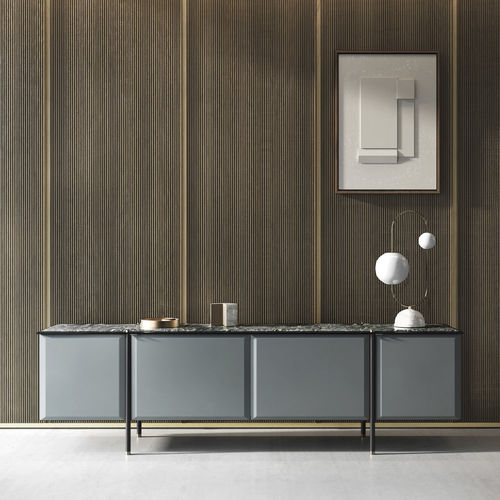 Credenza contemporanea - Tudor - Capital Collection - in legno / in marmo / con ante battenti