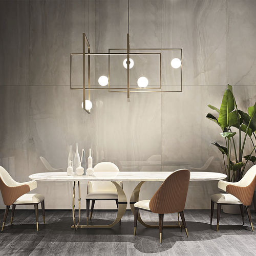 Tavolo contemporaneo - Convivio - Capital Collection - in legno / in marmo / con supporto in metallo