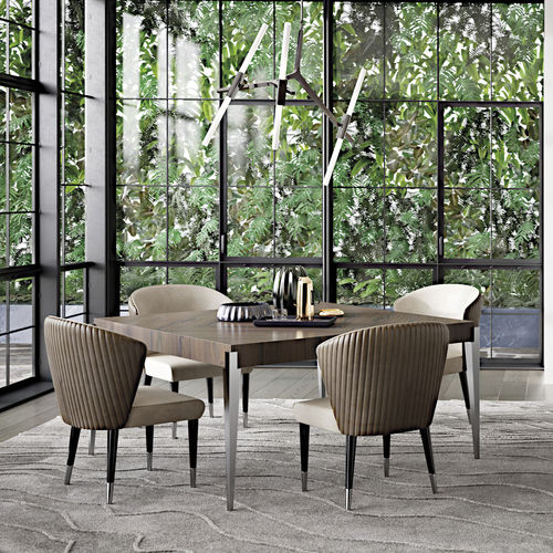 Tavolo da pranzo contemporaneo - CARISMA Q - Capital Collection - in legno / con supporto in metallo / quadrato