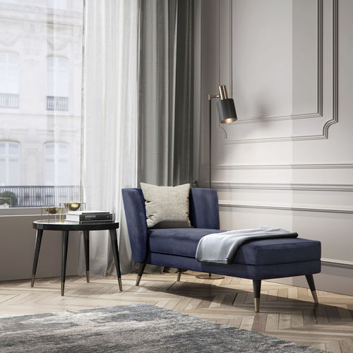 Chaise longue contemporanea - KEY WEST - Capital Collection - in tessuto / in pelle / contract