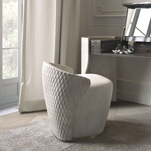 Pouf contemporaneo - VORTEX S - Capital Collection - in tessuto / in pelle / tondo