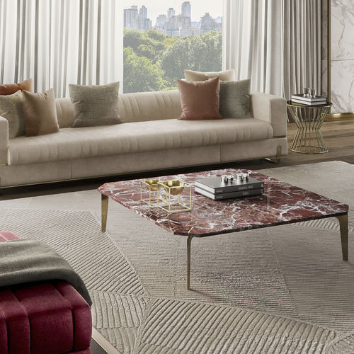 Tavolino basso contemporaneo - ECLECTIC Q - Capital Collection - in legno / in vetro / in marmo
