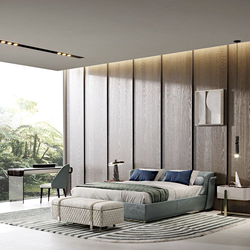 Letto matrimoniale - ALLURE - Capital Collection - contemporaneo / imbottito / in tessuto