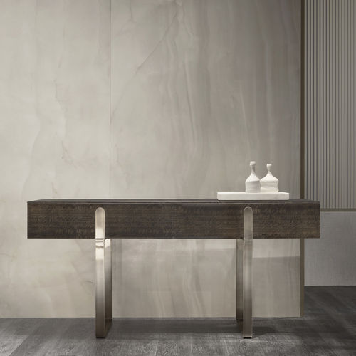 Consolle contemporanea - GRAND L-XL - Capital Collection - in legno / con supporto in metallo / rettangolare