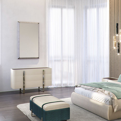 Cassettone contemporaneo - EDEN - Capital Collection - in legno / in acciaio / imbottito