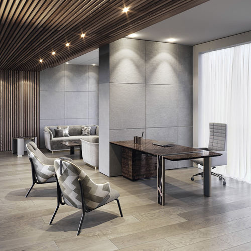 Scrivania direzionale - Lincoln L - Capital Collection - da terra / contemporanea / in legno