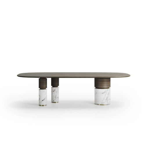 Tavolo da pranzo contemporaneo - Lo&iuml;c - Capital Collection - in legno / con supporto in legno / con supporto in marmo