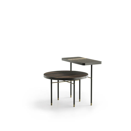 Tavolo d'appoggio contemporaneo - Parure - Capital Collection - in legno / in metallo / in marmo