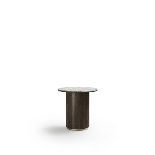 Tavolo d'appoggio contemporaneo - Icaro - Capital Collection - in legno / in marmo / con supporto in metallo