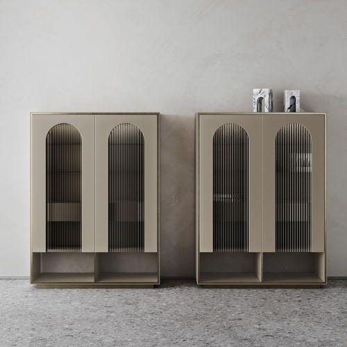Credenza alta - Palladio - Capital Collection - contemporanea / in legno laccato / in metallo