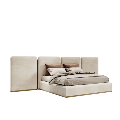 Letto matrimoniale - Orion XL - Capital Collection - contemporaneo / imbottito / con testiera