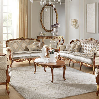 Tavolino basso classico - LA FENICE - Casa +39 Arte & Stile - in legno / ovale / per uso residenziale
