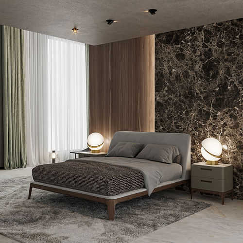 Letto matrimoniale - MOD - De-code, Lattas Nik. Spyridon - contemporaneo / con testiera imbottita / in tessuto