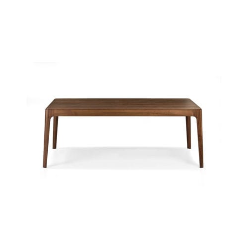 Tavolo contemporaneo - QUATRO - De-code, Lattas Nik. Spyridon - impiallacciato in legno / in marmo / con supporto in legno massiccio