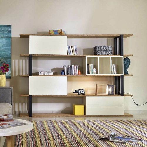 Libreria contemporanea - ARBOR - De-code, Lattas Nik. Spyridon - in legno laccato / impiallacciata in legno / in metallo