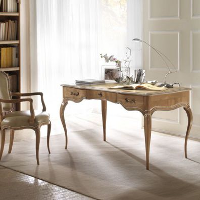 Scrivania in stile - 7018 - Ebanart srl - in ciliegio / con 4 gambe