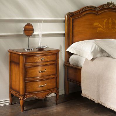 Comodino classico - 7131 - Ebanart srl - in legno / rettangolare / con cassetti