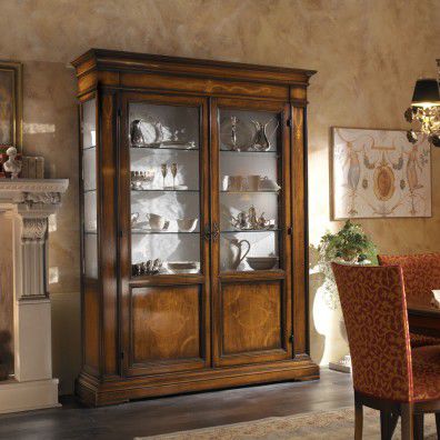 Vetrina classica - TV027LVF - Ebanart srl - in vetro / in legno