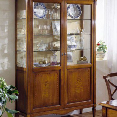 Vetrina classica - 7527LV - Ebanart srl - in vetro / in legno