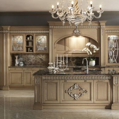 Cucina classica - MILENA - Ebanart srl - in legno / con isola / con impugnature