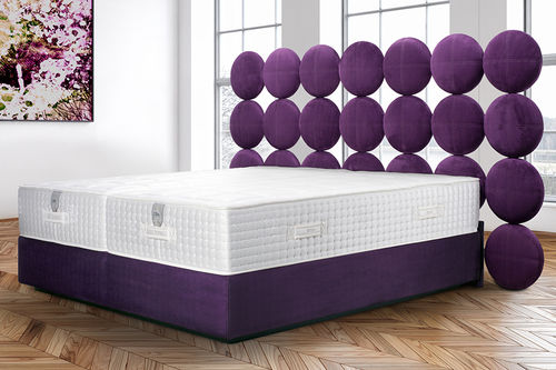 Letto matrimoniale - 1051 - Elite Sa - contemporaneo / imbottito / con testiera imbottita
