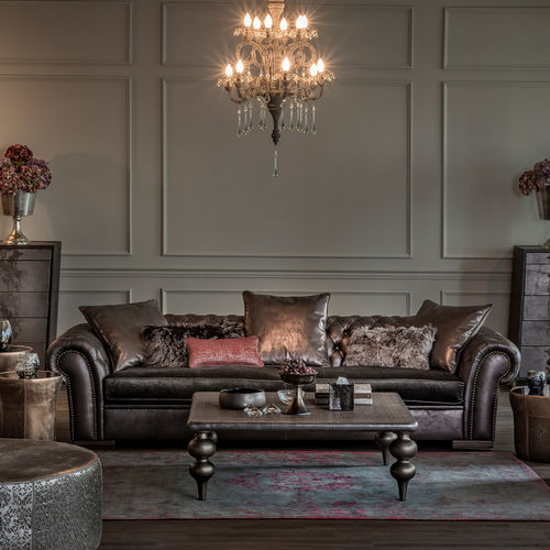 Divano chesterfield - BENTLEY - Estetik Decor - in tessuto / in pelle / con braccioli