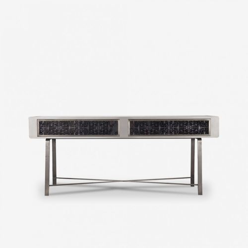 Consolle contemporanea - GIA - Estetik Decor - in legno / in vetro fumè / in metallo